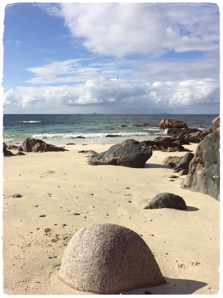 The beach below the cottage